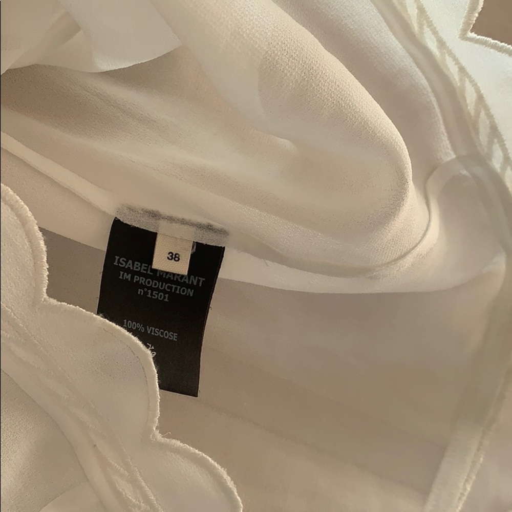 Euc Isabel Marant Toile Flutter Sleeve Blouse - image 5